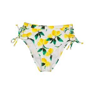 California Sunshine Women Lemon Print High Cut Bikini Bottoms Multi Size S